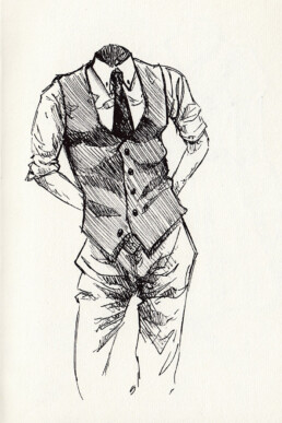 suit clothing sketchbook