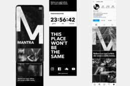 mantra club website design greyscale webdesign mobile phone mobile first
